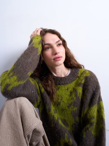 Pull col O Vert - TOPSHOP