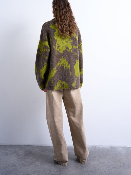 Pull col O Vert - TOPSHOP