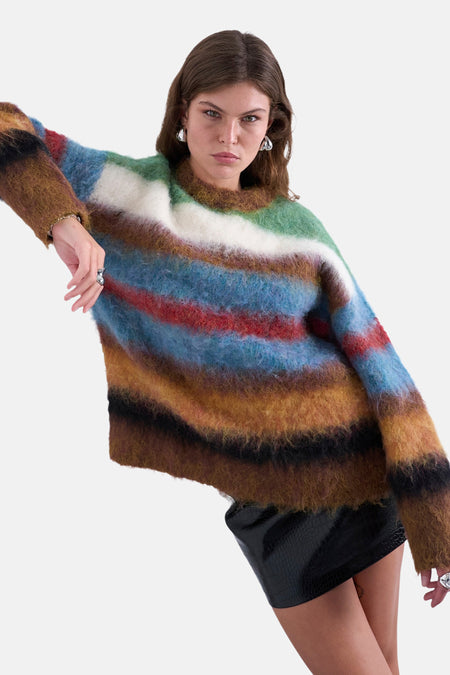 Pull col O Multicolore - TOPSHOP