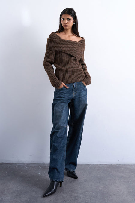 Pull (offshoulder) Brun - TOPSHOP