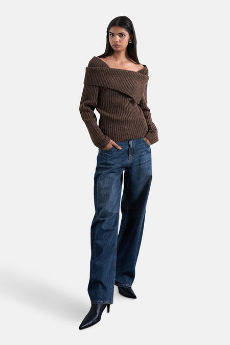 TSJULIE OFF SHOULDER KNIT TOP