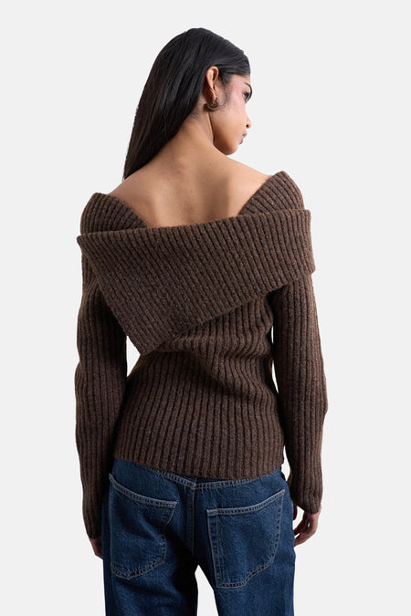 TSJULIE OFF SHOULDER KNIT TOP