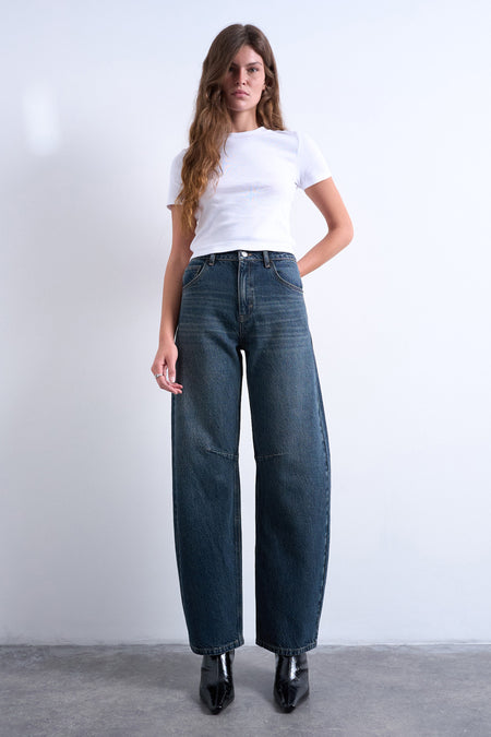 Jeans coupe spécial Blue black denim - TOPSHOP
