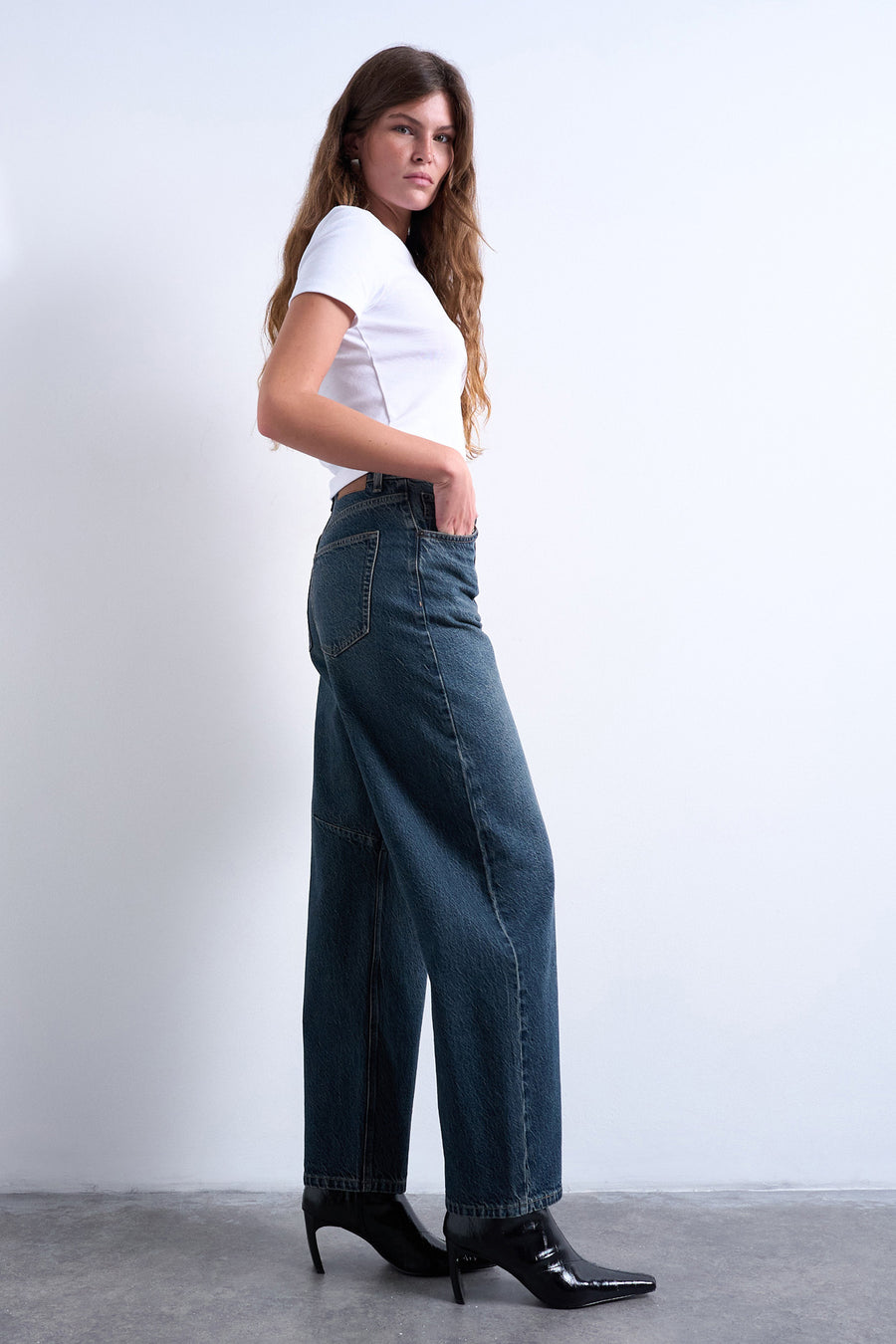 TSBRIT BARREL DNM JEANS MB - TOPSHOP