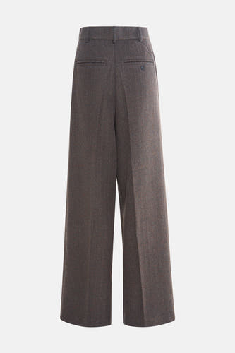 Pantalon gris de TOPSHOP avec un motif à carreaux, dos.