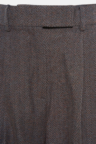 Pantalon gris de TOPSHOP avec un motif à carreaux visuel et des boucles de ceinture.