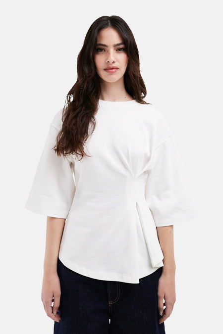 Top uni manche courte Blanc - TOPSHOP