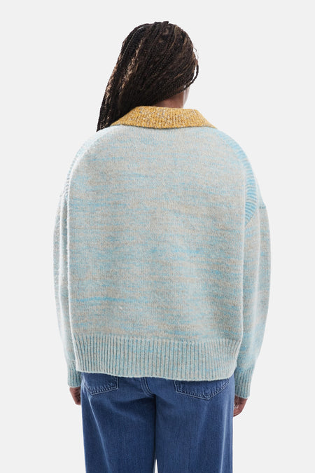 Pull col O bleu - TOPSHOP
