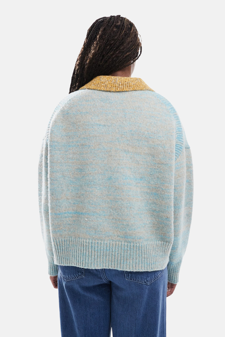 Pull col O bleu - TOPSHOP - TOPSHOP
