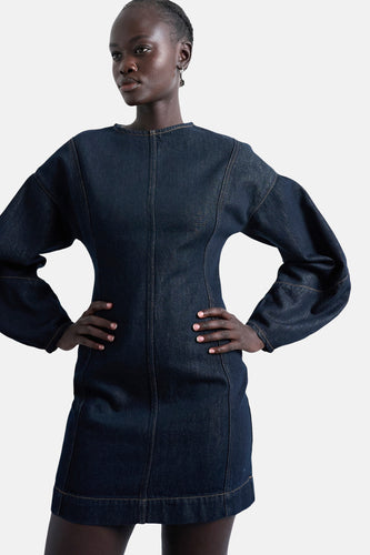 Robe à manches longues - Dark blue denim - TOPSHOP