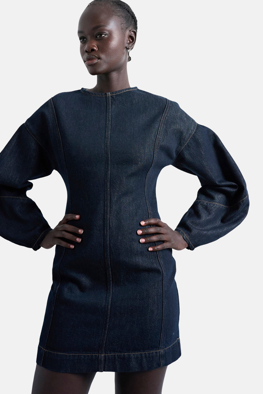 Robe à manches longues - Dark blue denim - TOPSHOP