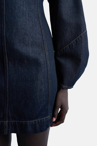 Robe à manches longues - Dark blue denim - TOPSHOP