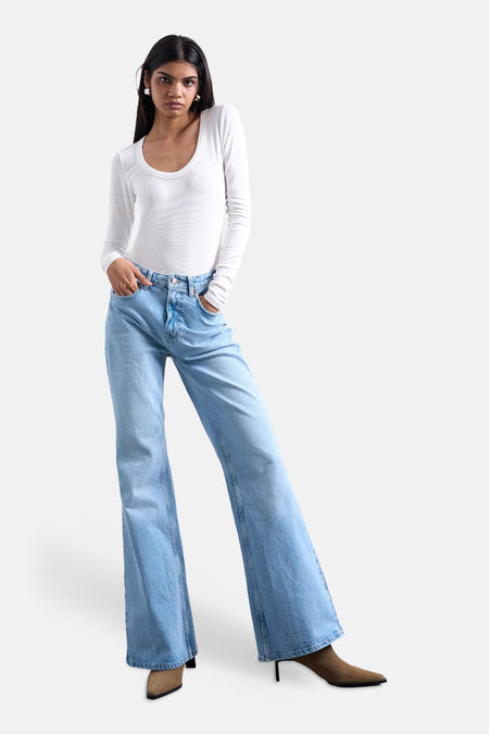 Jeans flared light blue denim - TOPSHOP