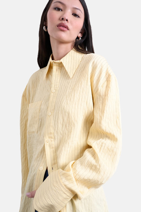 Chemise à manches longues - jaune