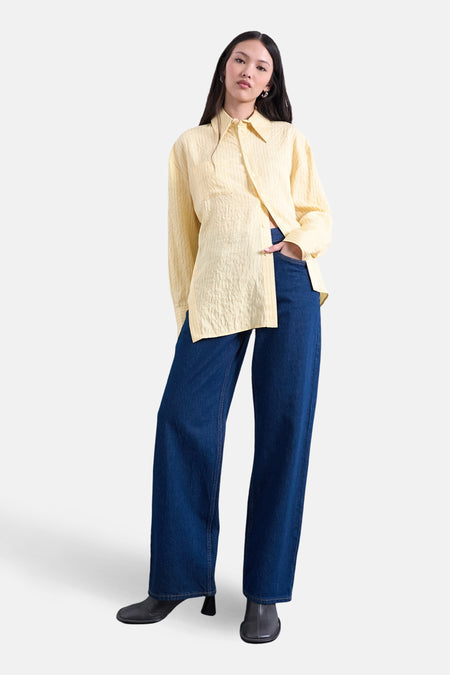 Chemise à manches longues - jaune