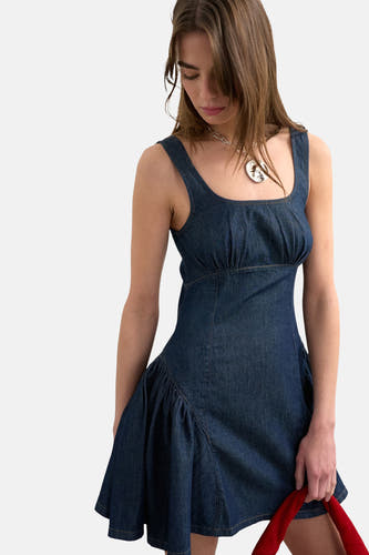 Robes sans manches dark blue denim - TOPSHOP