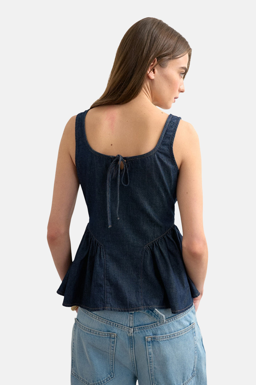 Chemisier (sans manches) mid blue denim - TOPSHOP