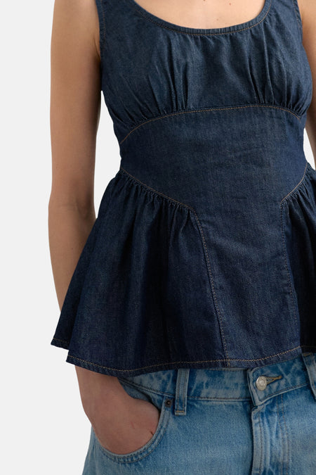 Blouse sans manches - Medium Blue Denim