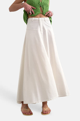 Jupe longue white denim - TOPSHOP