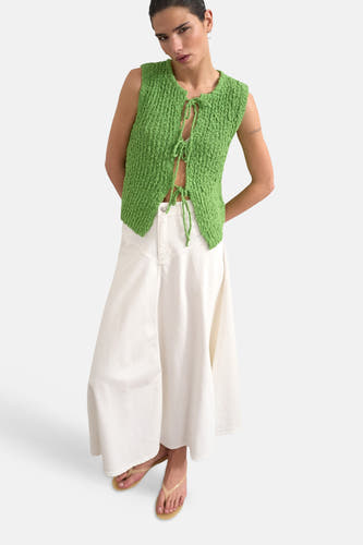 Jupe longue white denim - TOPSHOP