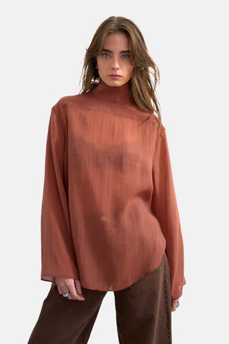 Chemisier (manches longues) orange - TOPSHOP