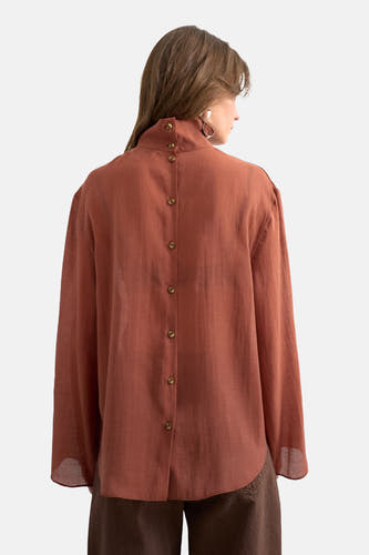 Chemisier (manches longues) orange - TOPSHOP