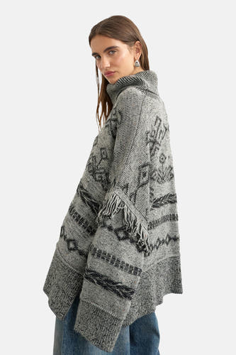 Pull col roulé gris - TOPSHOP