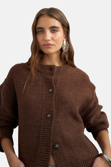Cardigan - Pecan Brown