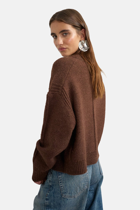 Cardigan - Pecan Brown