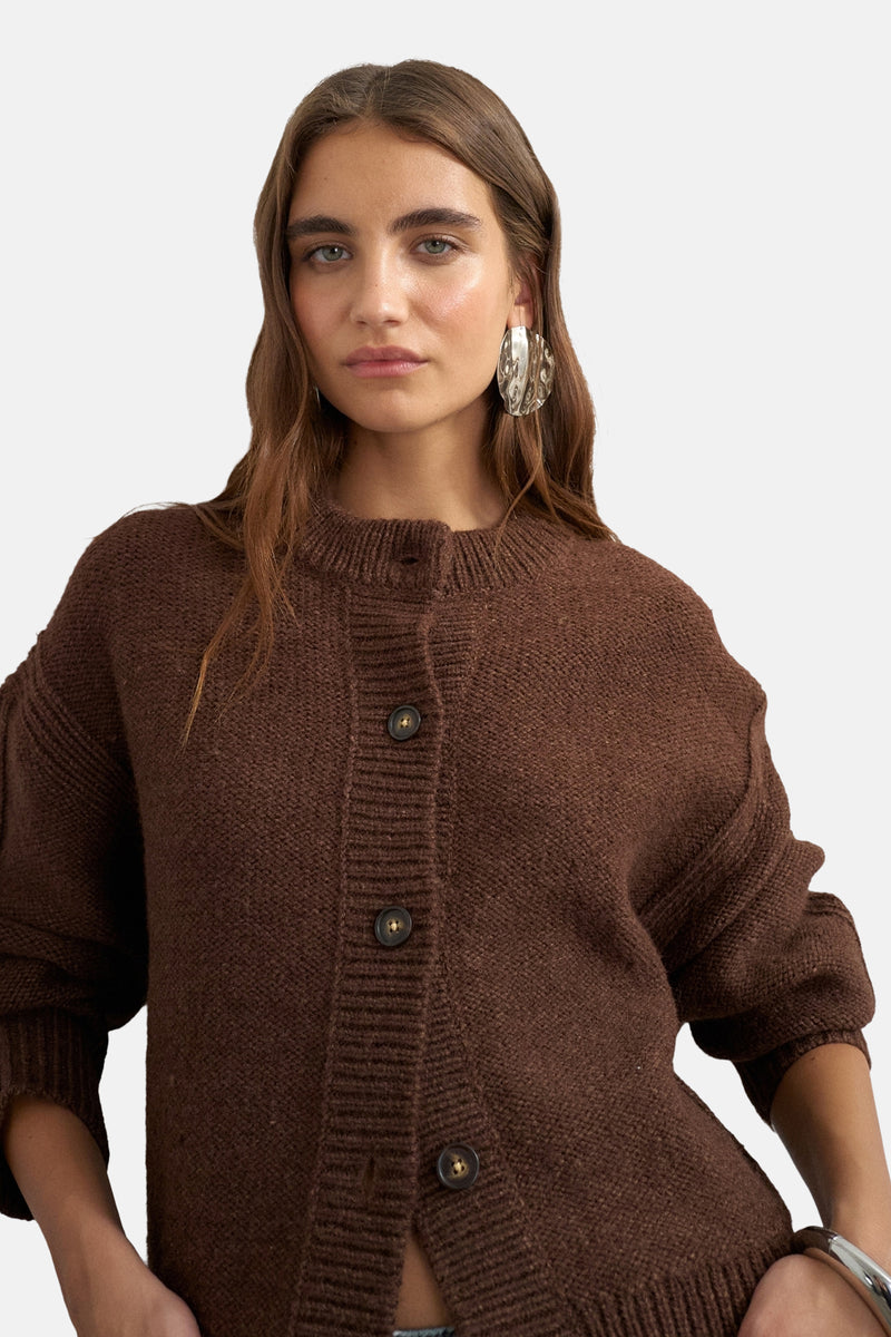 Cardigan - Pecan Brown