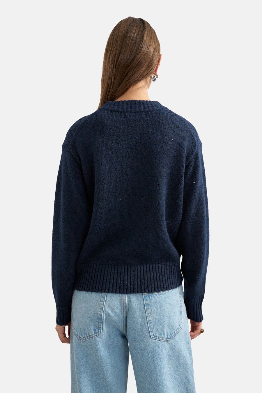 Pull col O bleu - TOPSHOP