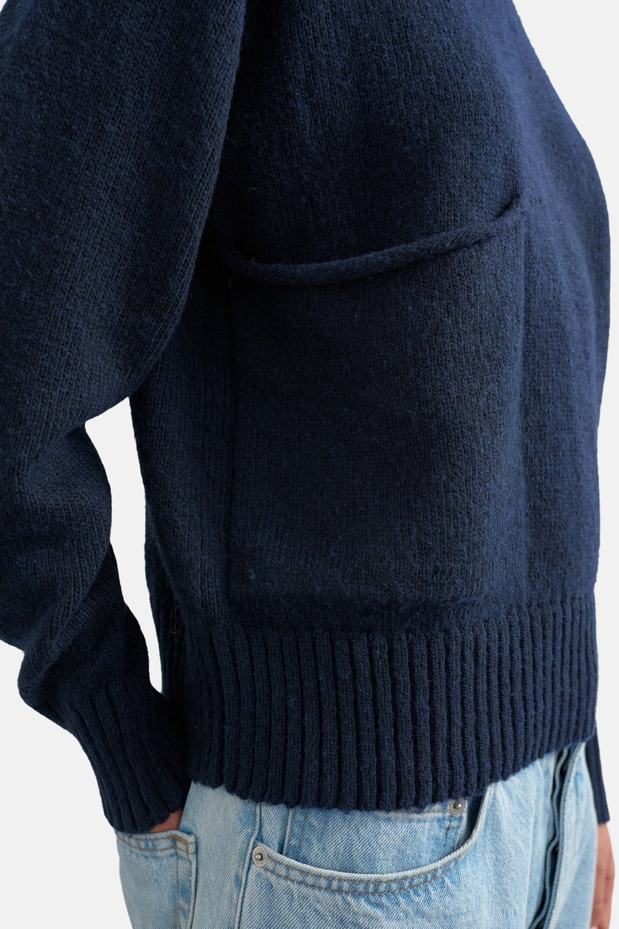 Pull col O bleu - TOPSHOP