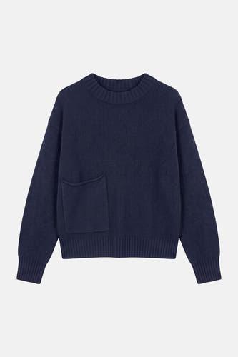 Pull col O bleu - TOPSHOP