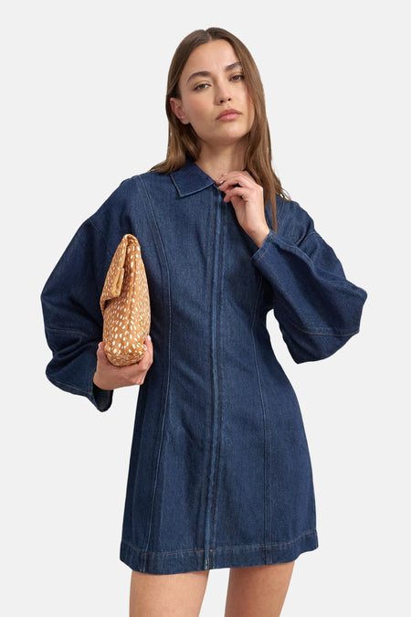 Robe à manches longues - Dark Blue Denim