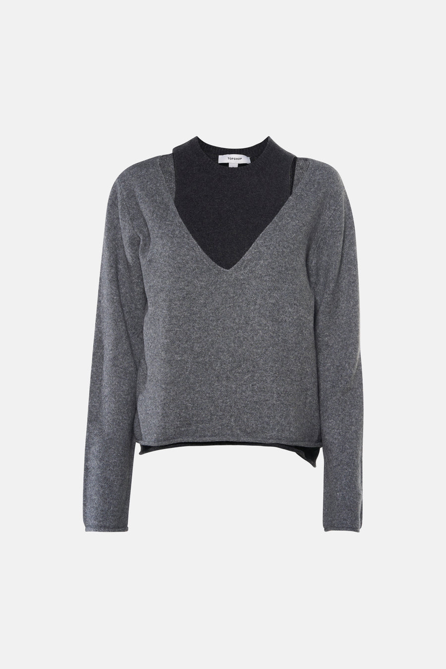 Pull col V - Grey