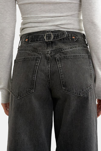Jeans wide black denim - TOPSHOP