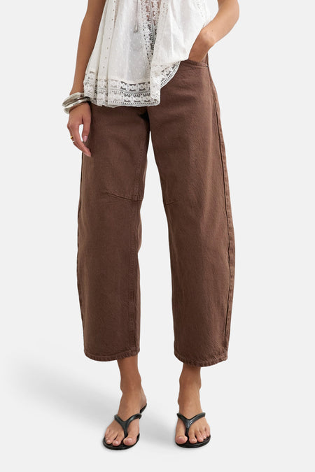 Jeans coloré - brun