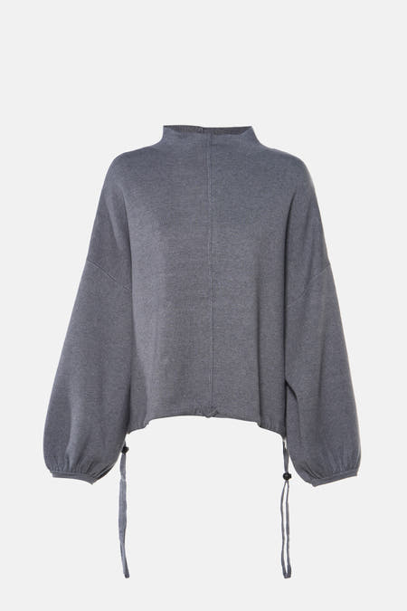 Pull col O - gris