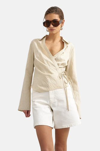 Chemisier (manches longues) Écru - TOPSHOP