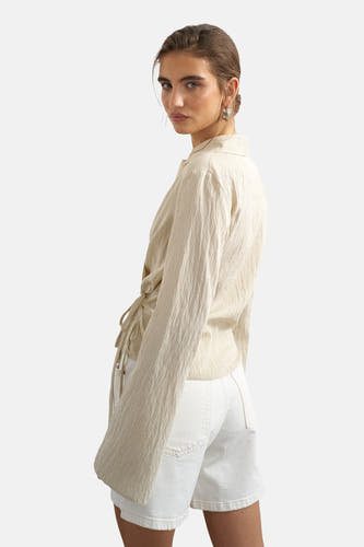 Chemisier (manches longues) Écru - TOPSHOP