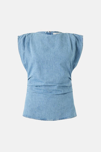 Blouse sans manches - mid blue denim