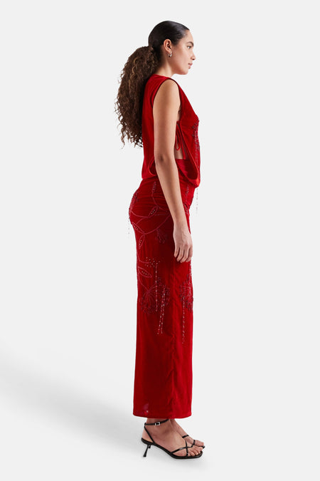 Robe sans manches - rouge