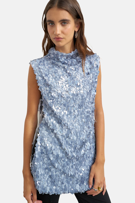 Chemisier (sans manches) bleu - TOPSHOP