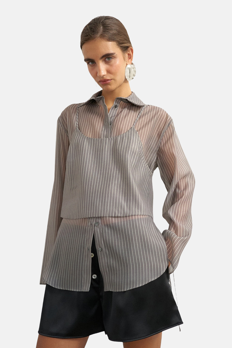 Chemisier (manches longues) vert - TOPSHOP