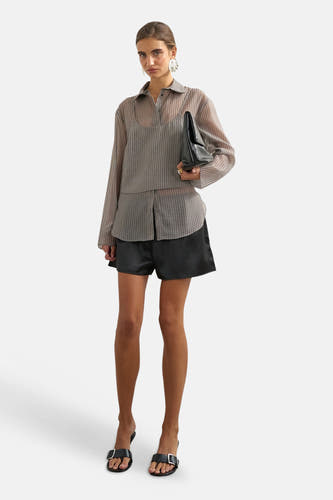 Chemisier (manches longues) vert - TOPSHOP