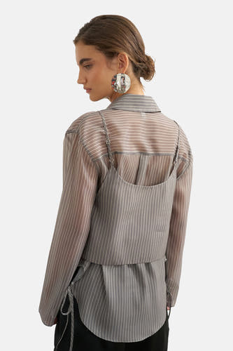 Chemisier (manches longues) vert - TOPSHOP
