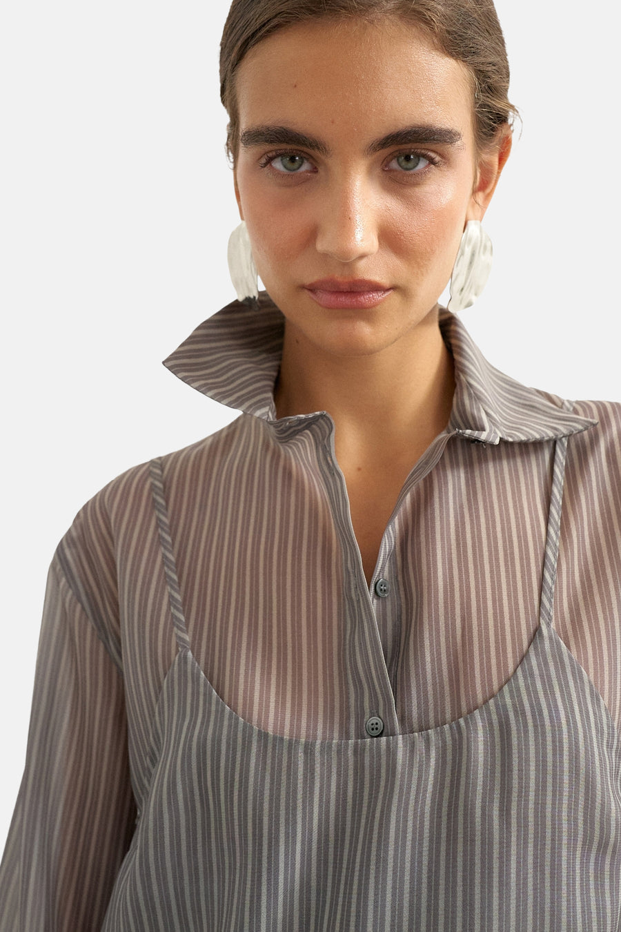 Chemisier (manches longues) vert - TOPSHOP