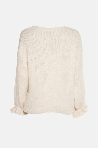 Pull à col rond - écru