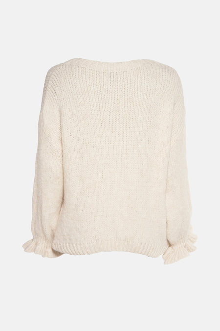 Pull col O Écru - Terra di Siena
