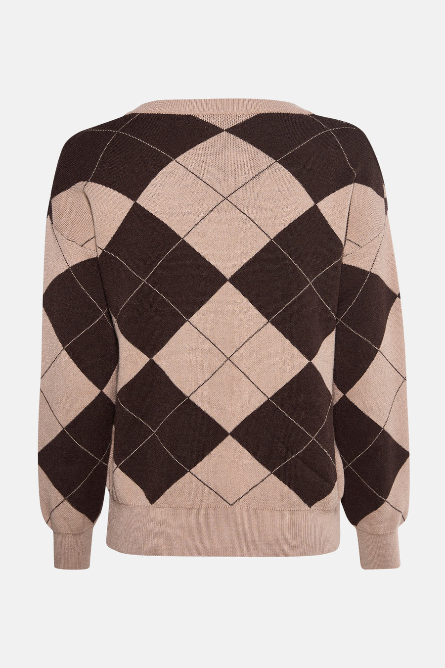 Pull col V brun - Terra di Siena - Terra di Siena - 3